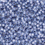 Cuentas Rocalla Toho Takumi LH 11/0 TAK11R-PF2123 - PF Milky Sapphire con ribete plateado x8 g