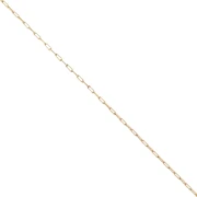 Cadena fina para Miyuki Delica 11/0, malla «Forçat» de 0,8 mm, acero inoxidable 304 Dorado, 1 m