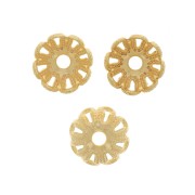 Coppas con filigrana de 6 mm - efecto flor - Dorado x20