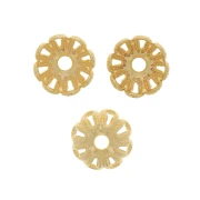 Coppas con filigrana de 6 mm - efecto flor - Dorado x20