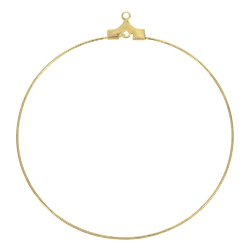 Soportes para pendientes de aro de un solo agujero, 50 mm - Dorado (2 unidades)