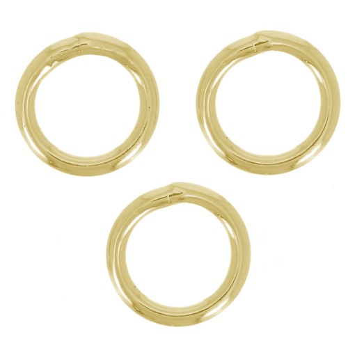 Anillas cerradas de 5 x 0,7 mm - Dorado x25