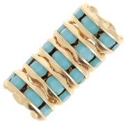 Arandelas con strass de 6 mm - Dorado - Light rose x4