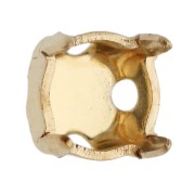 Engastes con garras y parte trasera cerrada para cabujones de 4 mm SS16 - Dorado x20