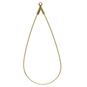 Soportes para pendientes en forma de gota, 50 x 25 mm - Dorado (2 unidades)