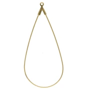 Soportes para pendientes en forma de gota, 50 x 25 mm - Dorado (2 unidades)