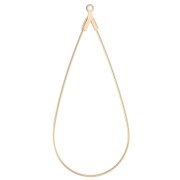 Soportes para pendientes en forma de gota, 50 x 25 mm - Dorado x2