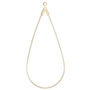 Soportes para pendientes en forma de gota, 50 x 25 mm - Dorado x2