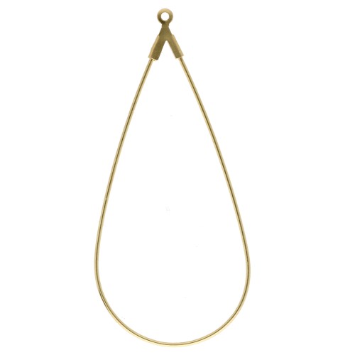 Soportes para pendientes en forma de gota, 50 x 25 mm - Dorado (2 unidades)