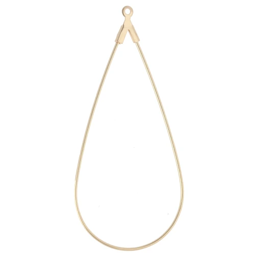 Soportes para pendientes en forma de gota, 50 x 25 mm - Dorado x2