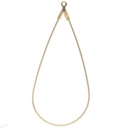 Soportes para pendientes en forma de gota, 50 x 25 mm - Dorado (2 unidades)