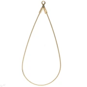 Soportes para pendientes en forma de gota, 50 x 25 mm - Dorado (2 unidades)