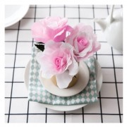 Conjunto de 15 tallos para flores de Telas 46 cm Verde