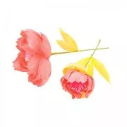 Conjunto de 15 tallos para flores de Telas 46 cm Verde