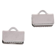 Puntas de apriete lisas de 10 mm - Plateadas x4