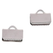Puntas de apriete lisas de 10 mm - Plateadas x4