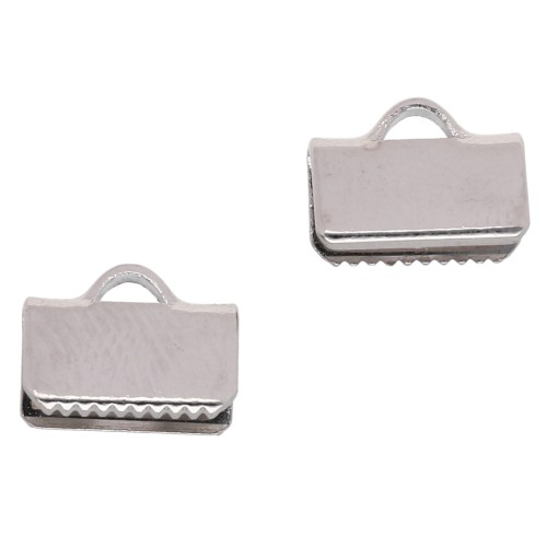 Puntas de apriete lisas de 10 mm - Plateadas x4