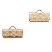 Tacos decorativos para atar de 13 mm - Dorado x4
