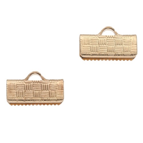 Tacos decorativos para atar de 13 mm - Dorado x4
