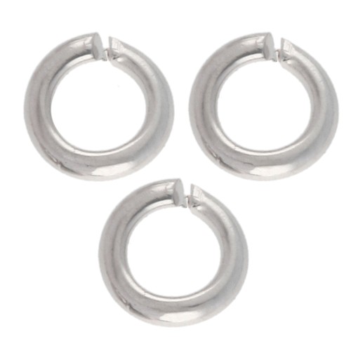 Anillas abiertas de 3 x 0,6 mm - Plateadas x200