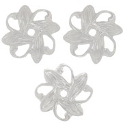Copas para flores talladas de 10 mm - Plateadas x20
