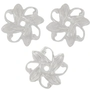 Copas para flores talladas de 10 mm - Plateadas x20