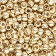 Rocalla Toho 6/0 TO6RPF559 - PermaFinish galvanizada en oro amarillo, 8 g
