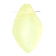 Cuentas de cristal checo en forma de hoja, 12 x 8 mm - Jonquil AB mate x6
