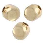 Cuentas redondas de 4 caras, 3 mm - Dorado x50