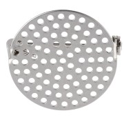 Soporte para broche con tamiz redondo de 25,5 mm a decorar - Plateado x1
