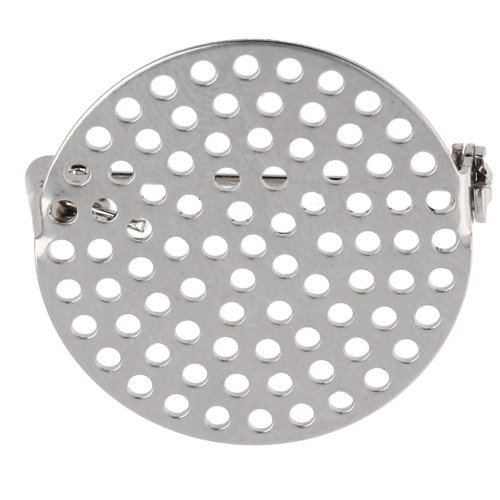 Soporte para broche con tamiz redondo de 25,5 mm a decorar - Plateado x1