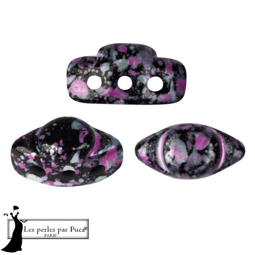 Cuentas de cristal Volos® de Puca® 4x8 mm - Enamel Pink x10 g