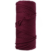 Bobina de cordón de algodón para macramé de 2 mm - Granate x 100 m