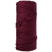 Bobina de cordón de algodón para macramé de 2 mm - Granate x 100 m