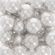 Regalo - Cuentas sin agujero - mini bolitas de 3 mm - Chapado en plata fina x100