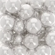 Regalo - Cuentas sin agujero - mini bolitas de 3 mm - Chapado en plata fina x100