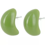 Regalo - Pendientes en forma de gota de 28 x 16 mm de resina opaca - Verde aguacate x2