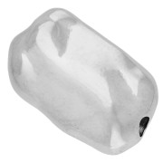 Plateado antiguo - Cuenta rectangular plana e irregular de 17,5 x 11 mm - Chapado en plata fina envejecida x1 Cuenta rectangular plana e irregular de 17,5 x 11 mm - Chapado en plata fina envejecida x1