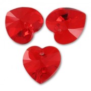 Corazón Swarovski 6228, 14,4 x 14 mm, Light Siam, 1 unidad