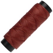 Hilo plano de poliéster encerado Slam Cord para macramé fino, 0,6 mm - Color castaño, 100 m