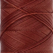 Hilo plano de poliéster encerado Slam Cord para macramé fino, 0,6 mm - Color castaño, 100 m