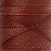 Hilo plano de poliéster encerado Slam Cord para micromacramé, 0,8 mm - Color castaño, 100 m