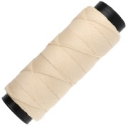 Hilo plano de poliéster encerado Slam Cord para macramé fino, 0,8 mm - Color bisque, 100 m