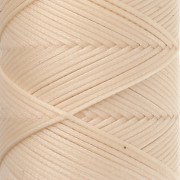 Hilo plano de poliéster encerado Slam Cord para macramé fino de 1 mm - Color beige x 100 m