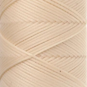 Hilo plano de poliéster encerado Slam Cord para macramé fino de 1 mm - Color beige x 100 m
