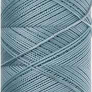 Hilo plano de poliéster encerado Slam Cord para macramé fino, 0,6 mm - Azul claro, 100 m