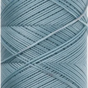 Hilo plano de poliéster encerado Slam Cord para macramé fino, 0,6 mm - Azul claro, 100 m