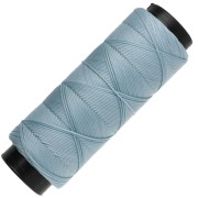 Hilo plano de poliéster encerado Slam Cord para macramé fino, 0,8 mm - Azul claro, 100 m