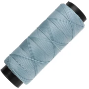 Hilo plano de poliéster encerado Slam Cord para macramé fino, 0,8 mm - Azul claro, 100 m