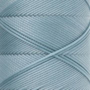 Hilo plano de poliéster encerado Slam Cord para macramé fino, 0,8 mm - Azul claro, 100 m